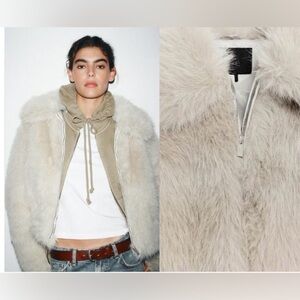 Zara Women's Faux Fur Jacket NWT